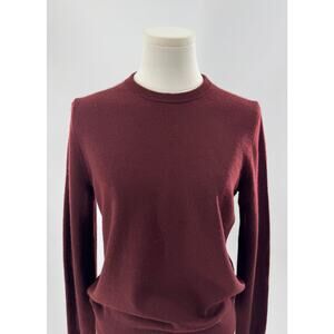 Quince 100% Burgundy Red Mongolian Cashmere Crewneck Sweater Medium